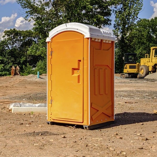 how often are the portable restrooms cleaned and serviced during a rental period in Cowdrey CO